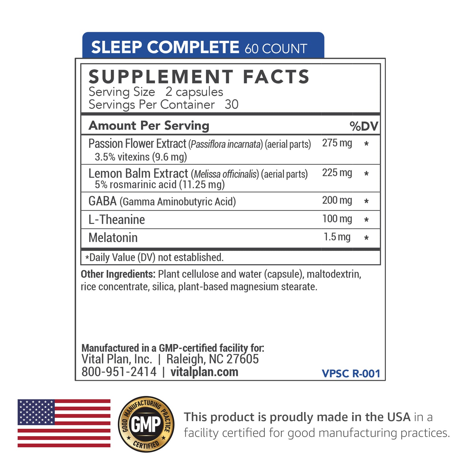 60ct_Sleep_Complete_Supplement_Facts_Panel - Vital Plan