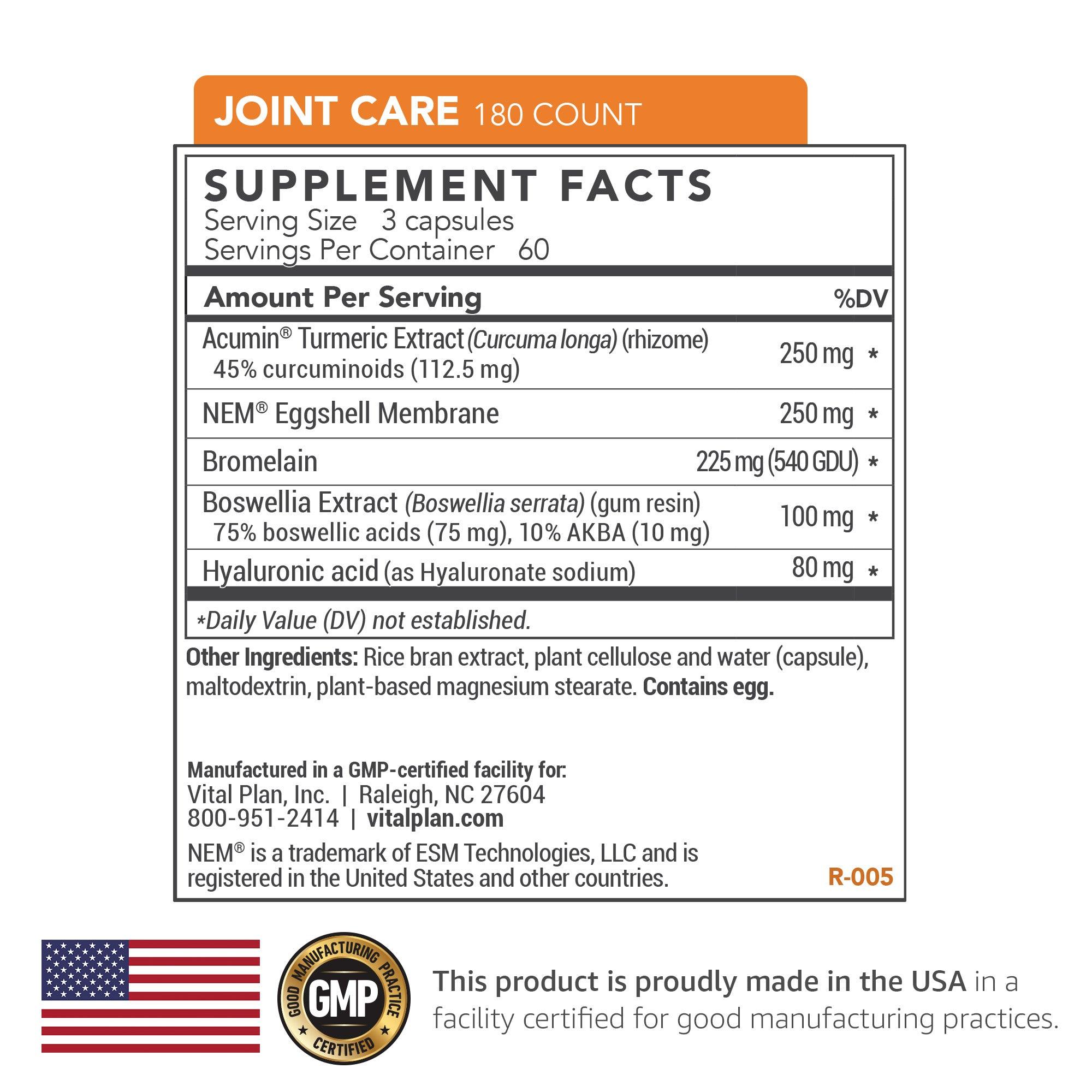 Extend joint clearance care ingredients